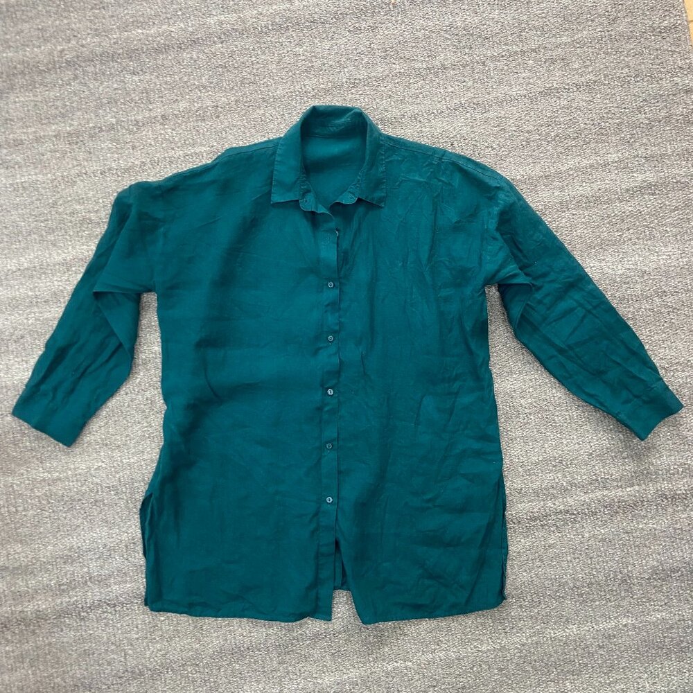 oversized 100% organic linen shirt